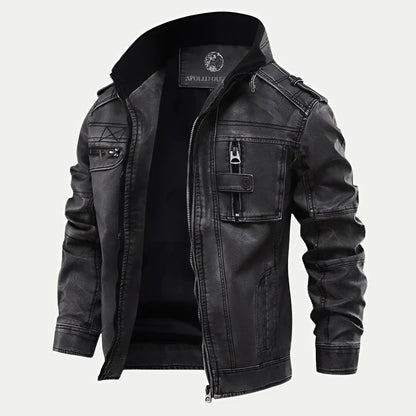 Men's Premium Classic Black Leather Jacket