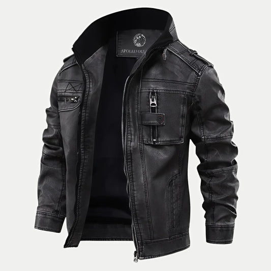 Men's Premium Classic Black Leather Jacket