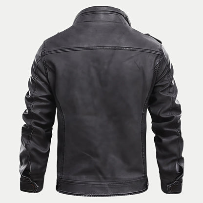 Men's Premium Classic Black Leather Jacket